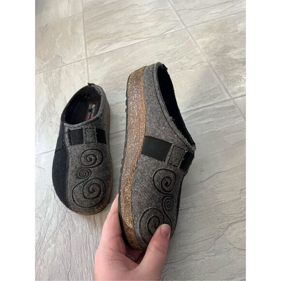 Haflinger Woman’s Slip On Clog Slippers Pure New Wool Size 40 - Picture 4 of 16